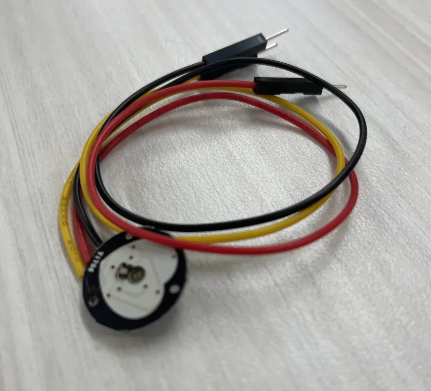 A photo of the heartbeat sensor we tested.